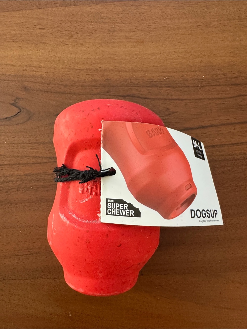 Bark Red Super Chewer Dogsup Dog toy NWT